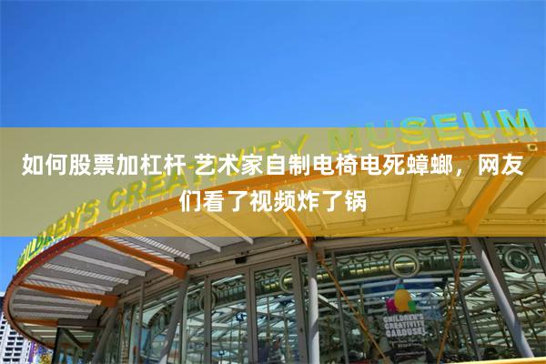 如何股票加杠杆 艺术家自制电椅电死蟑螂，网友们看了视频炸了锅