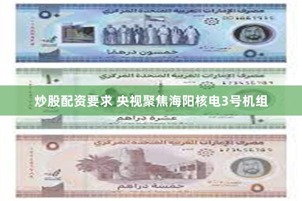 炒股配资要求 央视聚焦海阳核电3号机组