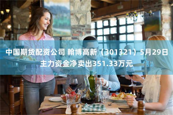 中国期货配资公司 翰博高新（301321）5月29日主力资金净卖出351.33万元