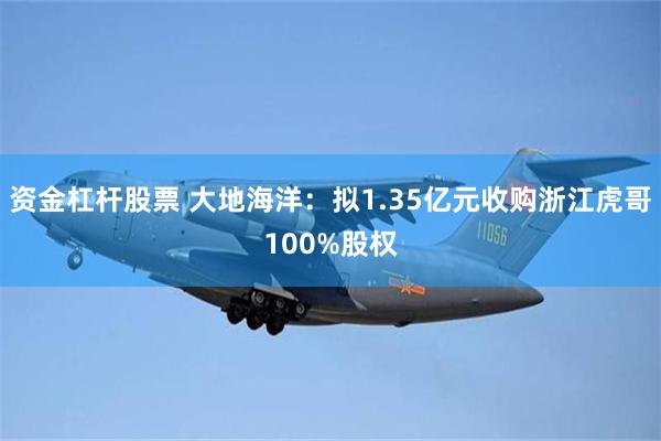 资金杠杆股票 大地海洋：拟1.35亿元收购浙江虎哥100%股权